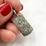 Load image into Gallery viewer, DP303. Diamond Sterling Silver Rectangle Cross Pendant

