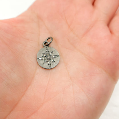 Buy Now Silver Round Star Charm
