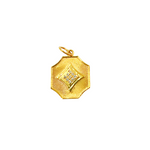 Load image into Gallery viewer, 14K Gold Charm. Organic Shape Pendant with Diamonds. GDP166
