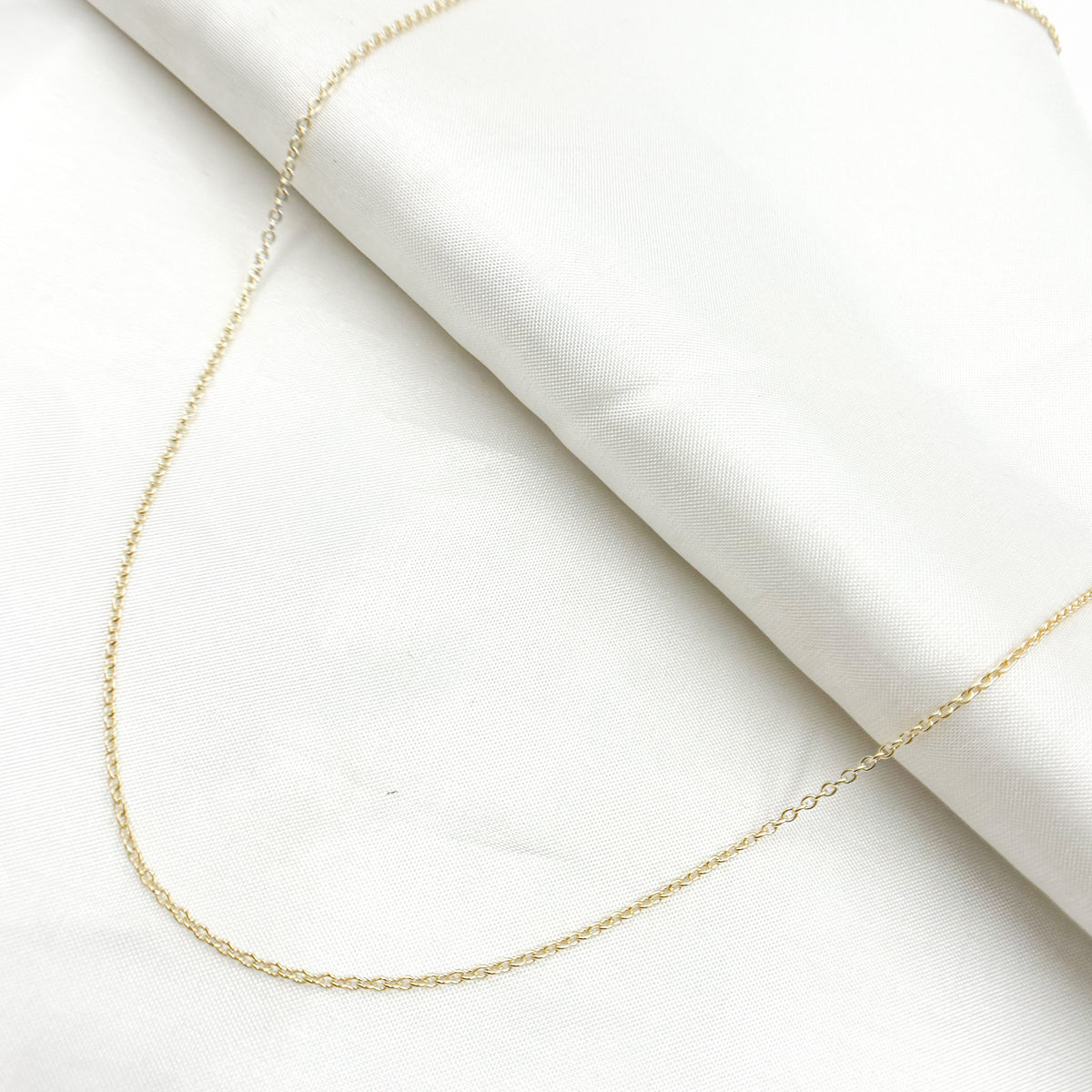 14K Solid Gold Cable Link Chain