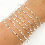 Load image into Gallery viewer, Z92SS. Sterling Silver Diamond Cut Marina &amp; Smooth Oval Link Chain
