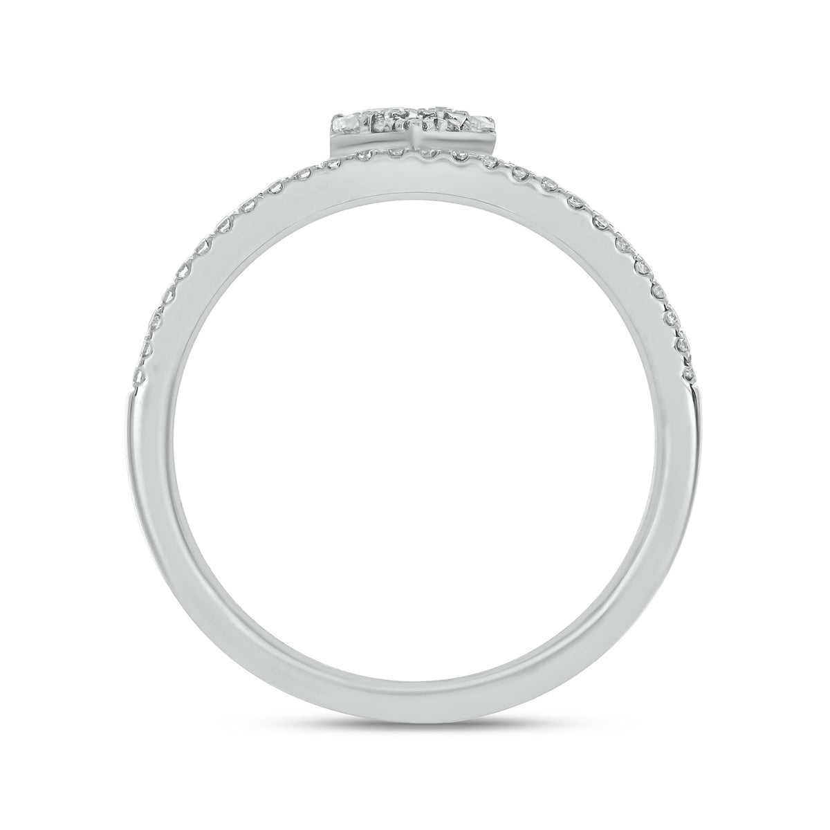 14k Solid Gold Double Band Heart Ring.