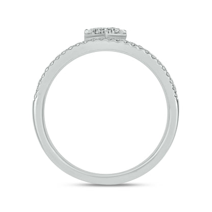 14k Solid Gold Double Band Heart Ring.