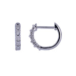 Load image into Gallery viewer, EHA56424. 14K Solid White Gold Diamond Earring