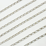 Load image into Gallery viewer, Silver Oxidized Flat Curb Chain