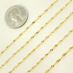 Load image into Gallery viewer, 028G2SLMSIT2byFt. 14K Solid Gold Singapore Chain
