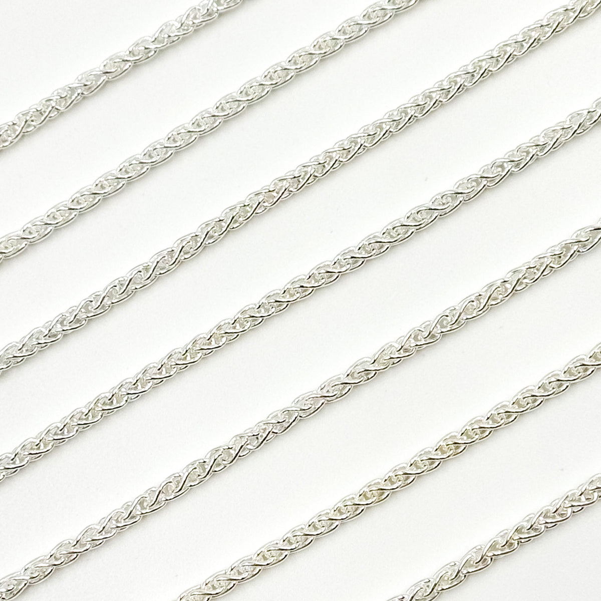 473SS. 925 Sterling Silver Wheat Chain