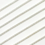 Load image into Gallery viewer, 473SS. 925 Sterling Silver Wheat Chain
