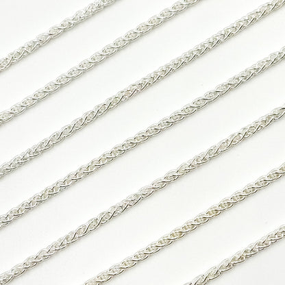 473SS. 925 Sterling Silver Wheat Chain