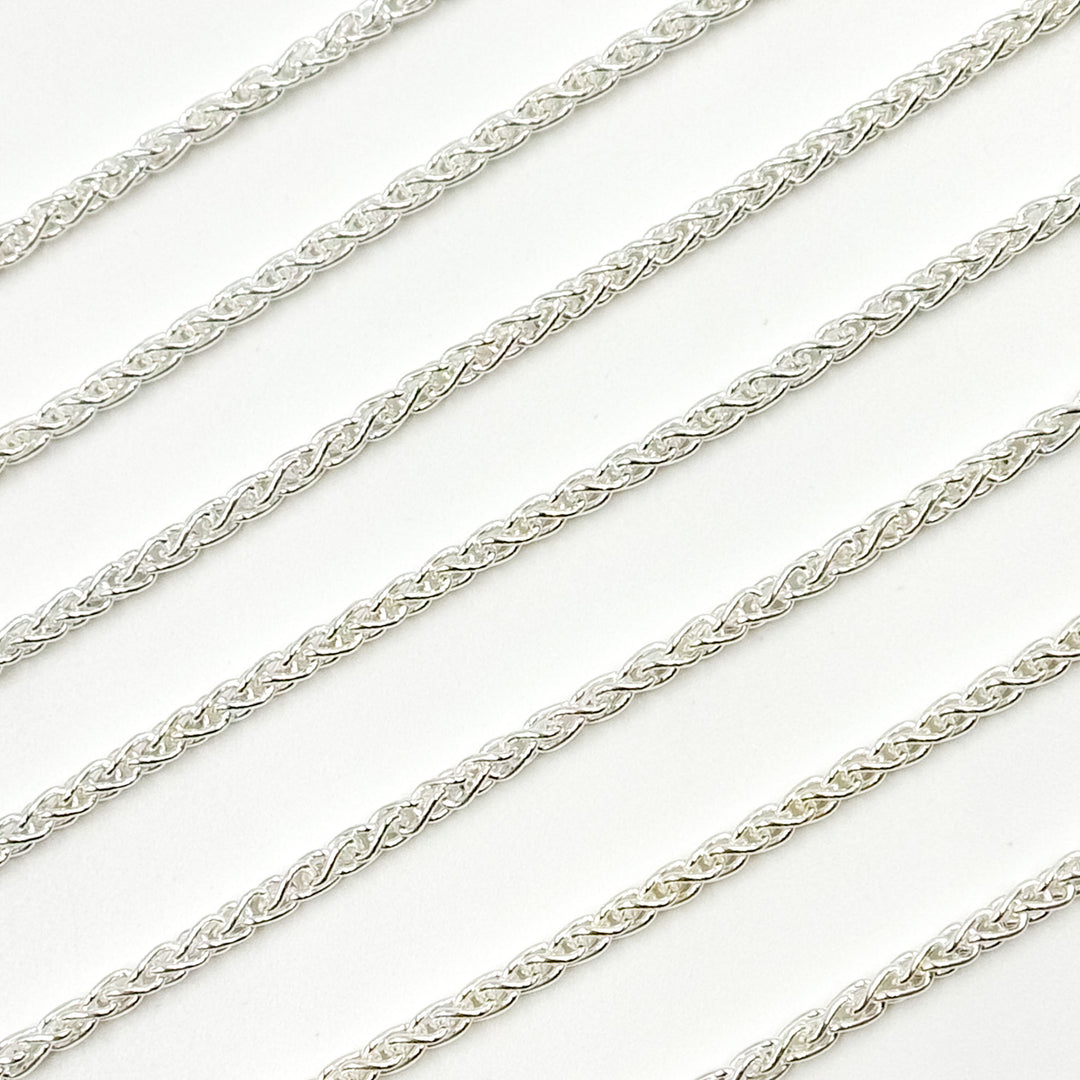 473SS. 925 Sterling Silver Wheat Chain