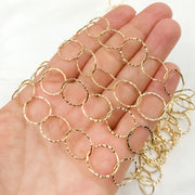 Buy Now  Gold Filled Hammered Round Link Chain
