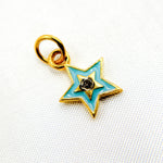 Load image into Gallery viewer, DC146A. Diamond Sterling Silver Star Enamel Charm
