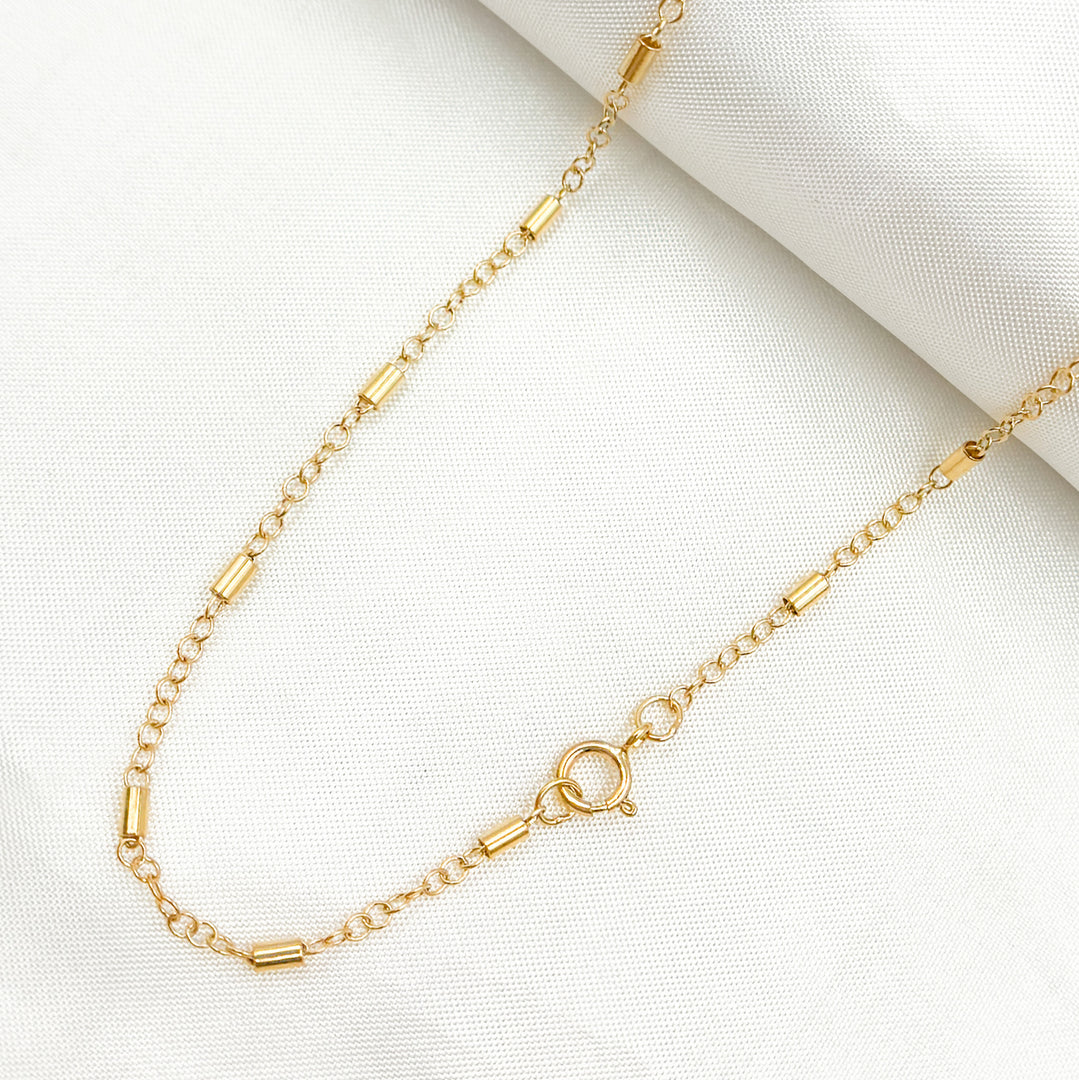 14K Gold-Filled Satellite Tube Finish Necklace. 1203D2Necklace