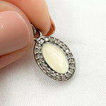 Load image into Gallery viewer, DC230A. Diamond Sterling Silver Oval Enamel Charm
