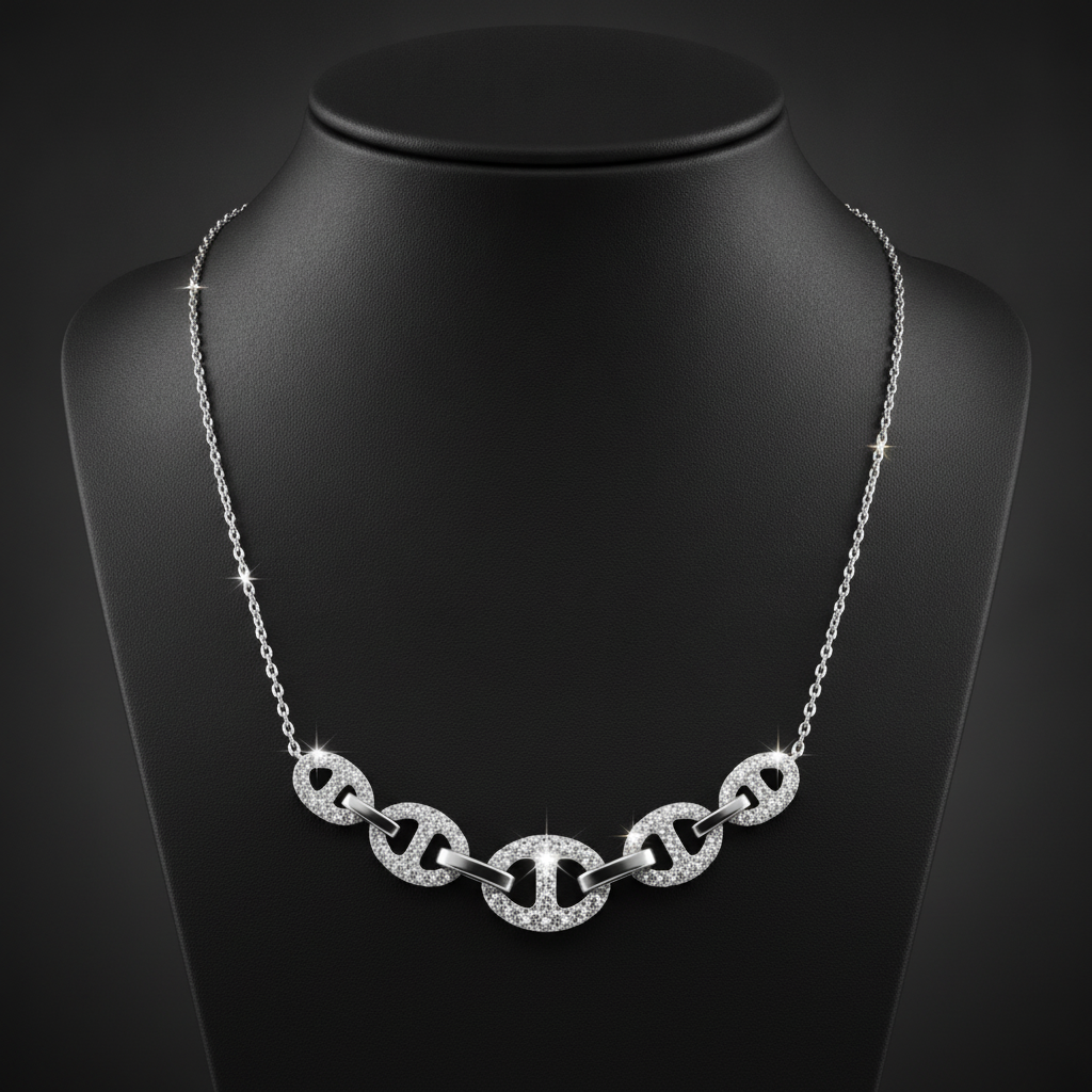 NT404258. 14K Solid Gold Diamond Fancy Necklace