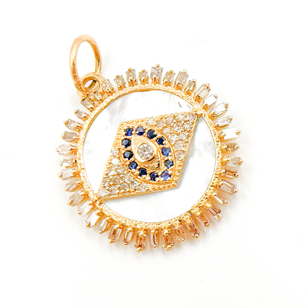 14K Gold Evil Eye Pendants