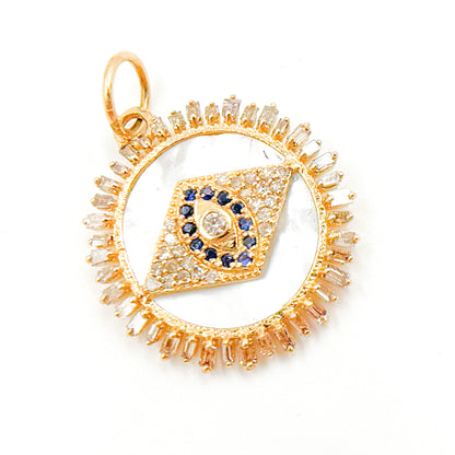 14K Gold Evil Eye Pendants