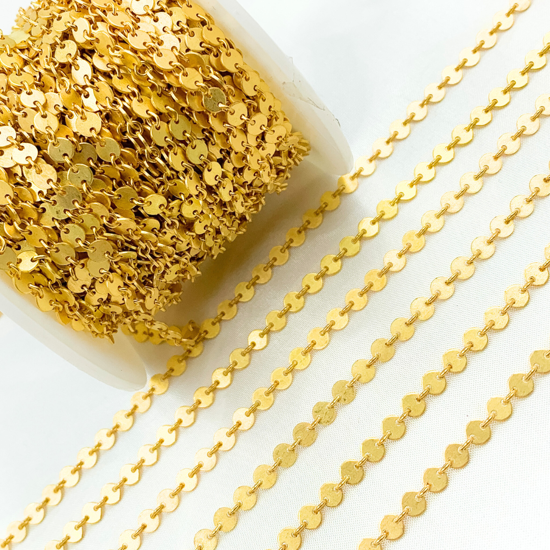 Gold Plated 925 Sterling Silver Disc