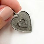 Load image into Gallery viewer, DP543. Diamond Sterling Silver Heart Pendant
