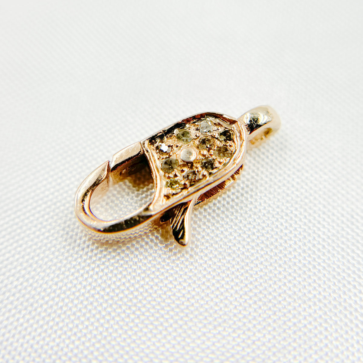 Diamond Sterling Silver Lobster Clasp