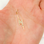 Load image into Gallery viewer, GDP09. 14K Solid Gold Diamond Lightning Bolt Charm
