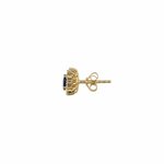 Load image into Gallery viewer, ER117581. 14k Solid Gold Diamond and Gemstone Oval Stud Earrings