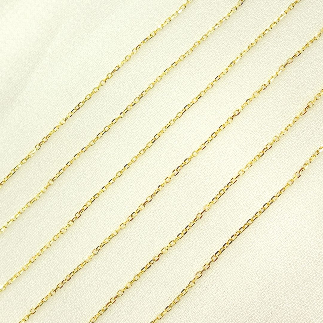 024FFCLT5byFt. 14k Solid Yellow Gold Cable Link Chain