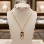 Load image into Gallery viewer, PFH33677BS. 14K Solid Gold Diamond and Gemstones Charm