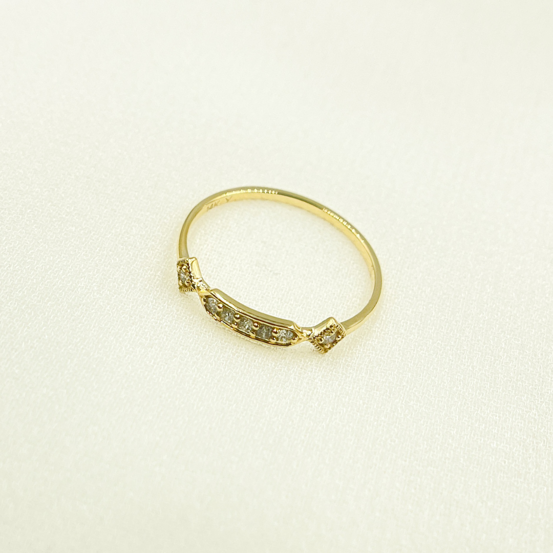 14K Solid Gold Diamond Ring. RAB01299