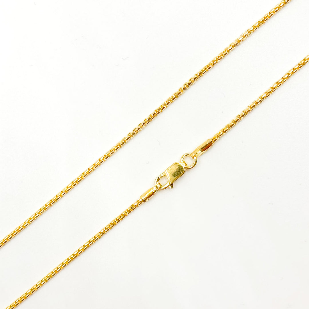 030KV0934000. 14k Solid Yellow Gold Venetian Box Link Chain
