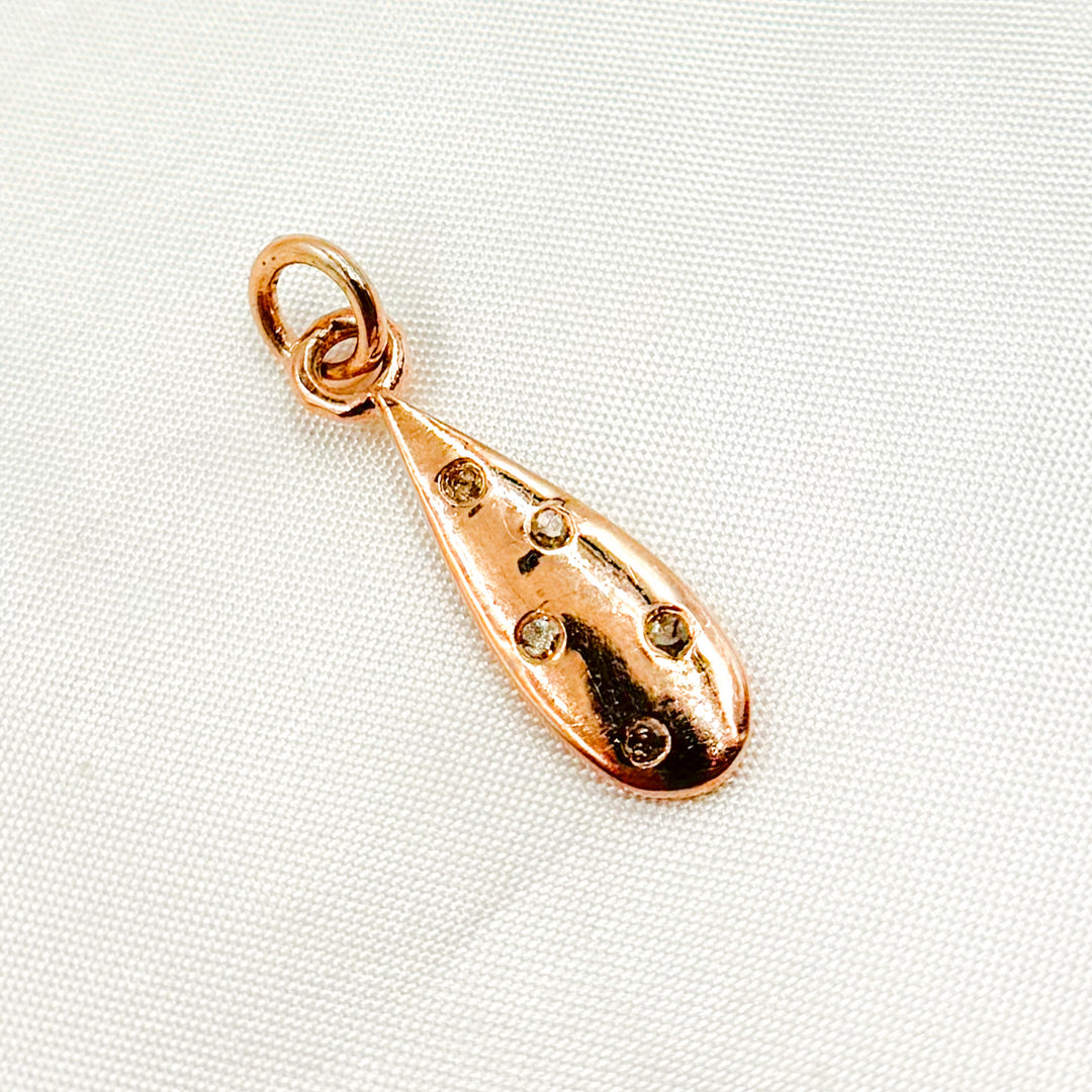 DC782. Diamond Sterling Silver Drop Pendant