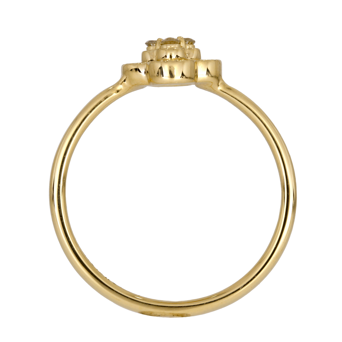 Shop Now 14K Solid Gold Diamond Flower Rings