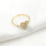 Load image into Gallery viewer, 14K Solid Yellow Gold Diamond Heart Ring. RFE18090
