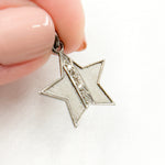 Load image into Gallery viewer, DC989. Diamond Sterling Silver Star Charm
