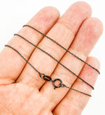 Load image into Gallery viewer, Black Rhodium 925 Sterling Silver Cable Finished Necklace. 13Necklace
