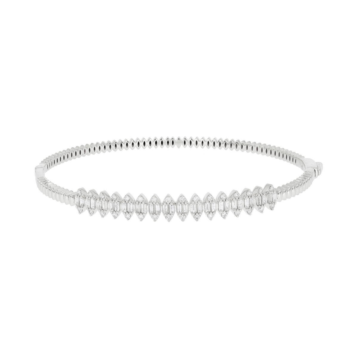 DBG00294. 14K Solid Gold Diamond Bangle