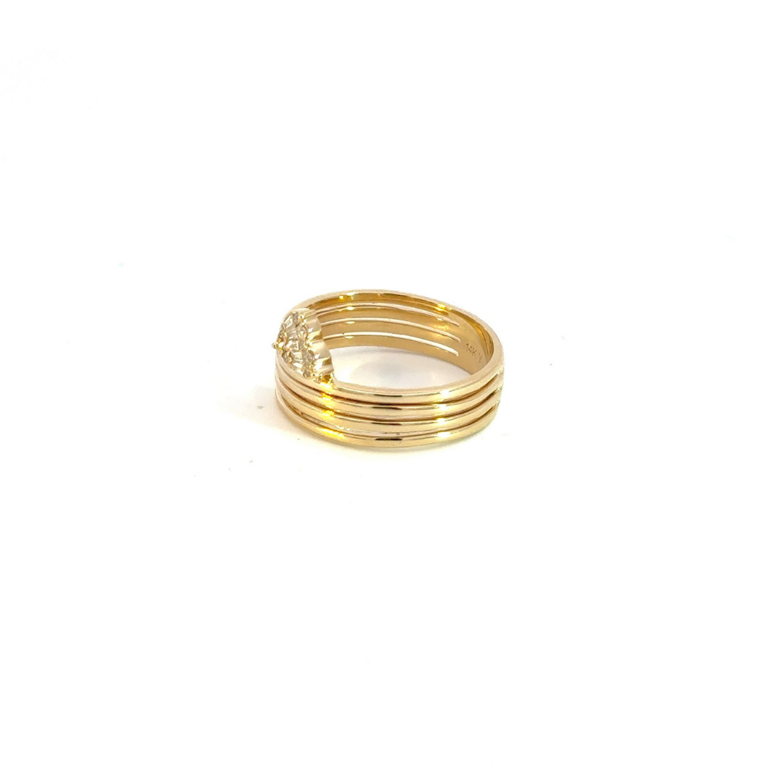 14k Solid Gold Spiral Heart Ring.