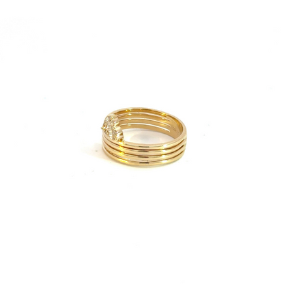 14k Solid Gold Spiral Heart Ring.