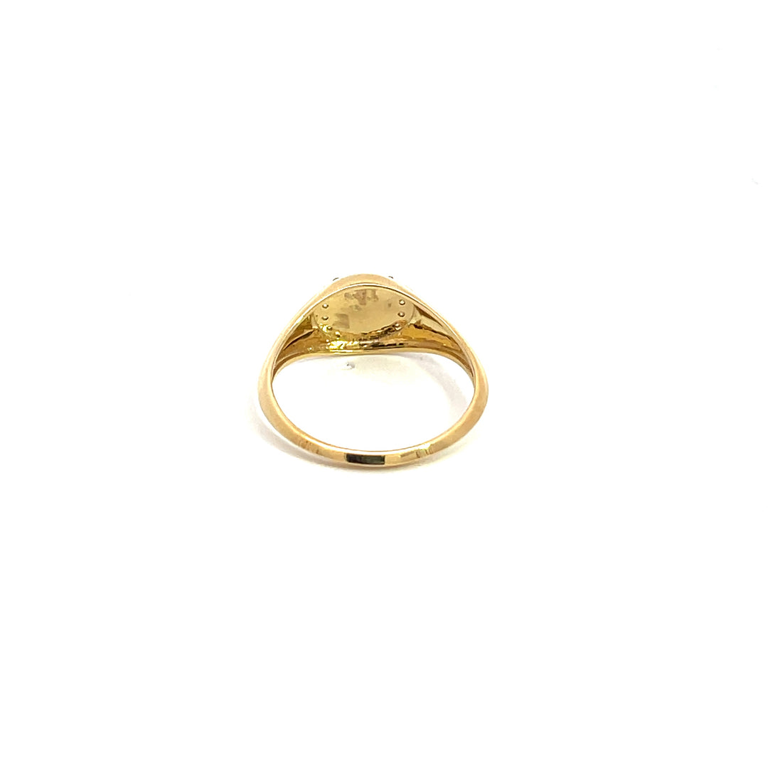 14k Solid Yellow Gold Circle Ring. ZGG703