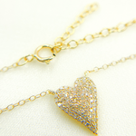 Load image into Gallery viewer, 14k Solid Gold Diamond Heart Necklace. NFE71182
