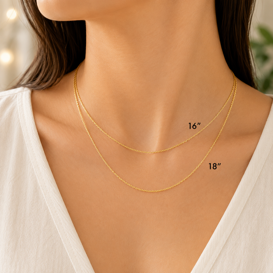 021R04TFT5. 14K Solid Gold Cable Chain