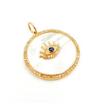 Load image into Gallery viewer, Buy Now Gold Round Evil Eye Pendants