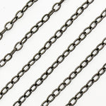 Load image into Gallery viewer, V261BR. Black Rhodium Sterling Silver Twisted Oval Link Chain
