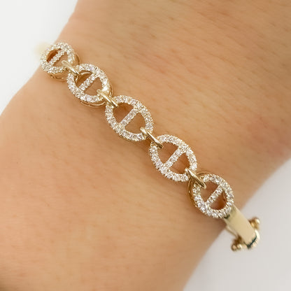 BNH68576. 14K Solid Gold Diamond Bangle