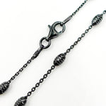 Load image into Gallery viewer, Black Rhodium Sterling Silver Satellite Necklace