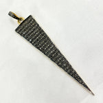 Load image into Gallery viewer, DP221. Diamond Sterling Silver Spike Pendant
