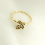 Load image into Gallery viewer, 14K Solid Gold Butterfly Diamond Ring. RFB17273
