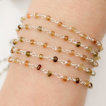 Load image into Gallery viewer, MTO22. Petro Tourmaline Sterling Silver Wire Chain

