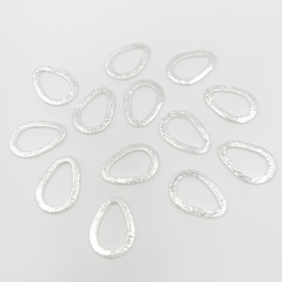 Shop 10MM White Sterling Silver Brushed Drop Connector