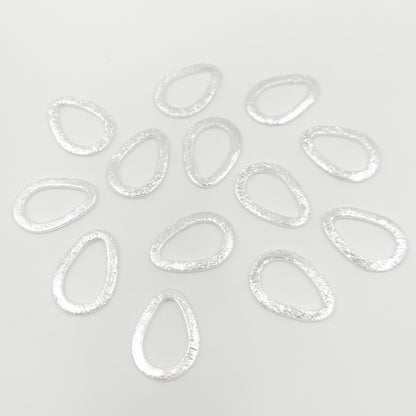 Shop 10MM White Sterling Silver Brushed Drop Connector